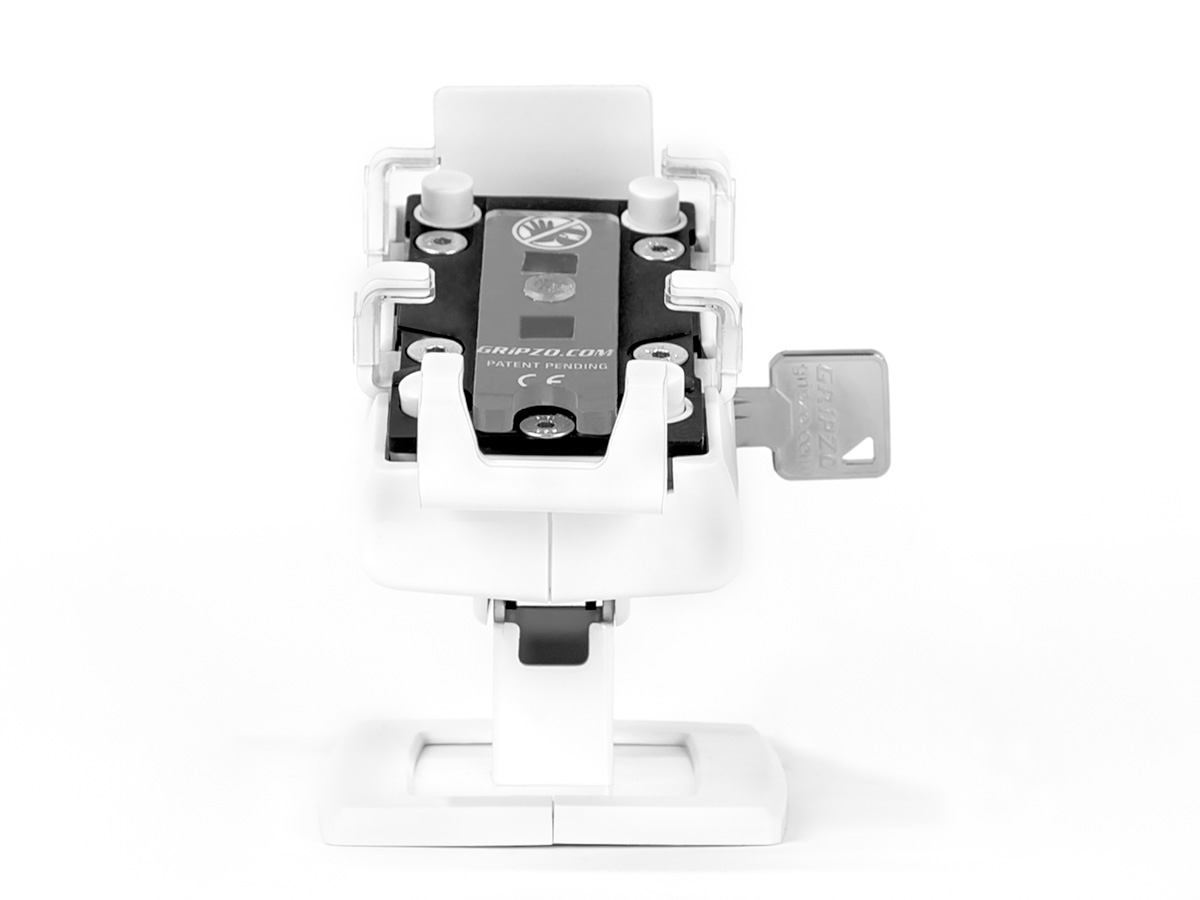 Gripzo Smartphone Tischhalterung XL bis 5,59 Zoll DS, weiß