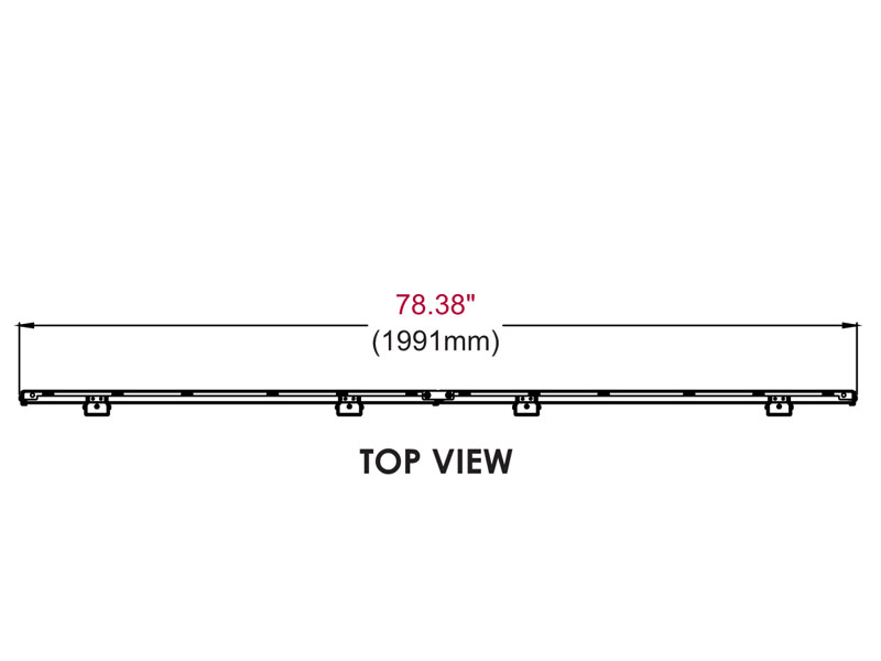 peerless DS-VW655-2X2 flache Videowand Halterung 2X2 Kit Draufsicht