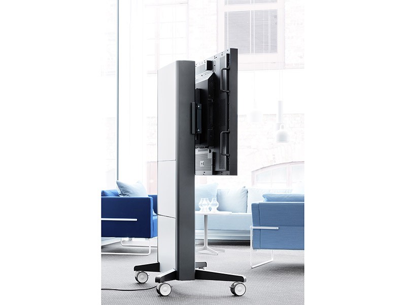 SMS Presence mobiler TV Standfuß Kabelmanagement