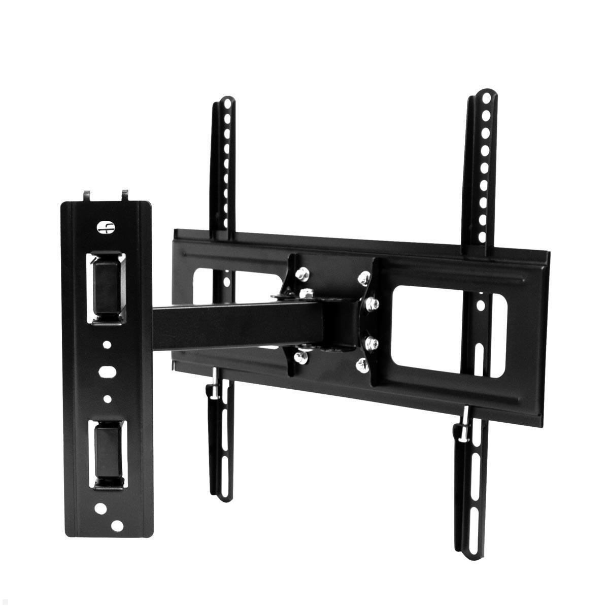 MonLines MWH021B schwenkbare TV Wandhalterung 37 bis 75 Zoll, schwarz Rückansicht