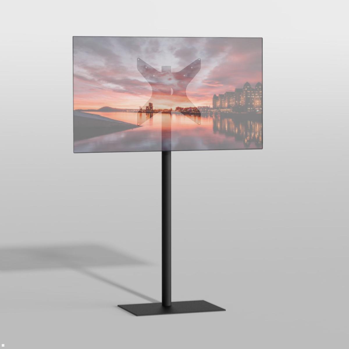 Cavus SQUARE150B44 TV Standfuß 32-65 Zoll, Säule 1500 mm, schwarz mit Heavy Duty Bildschirm