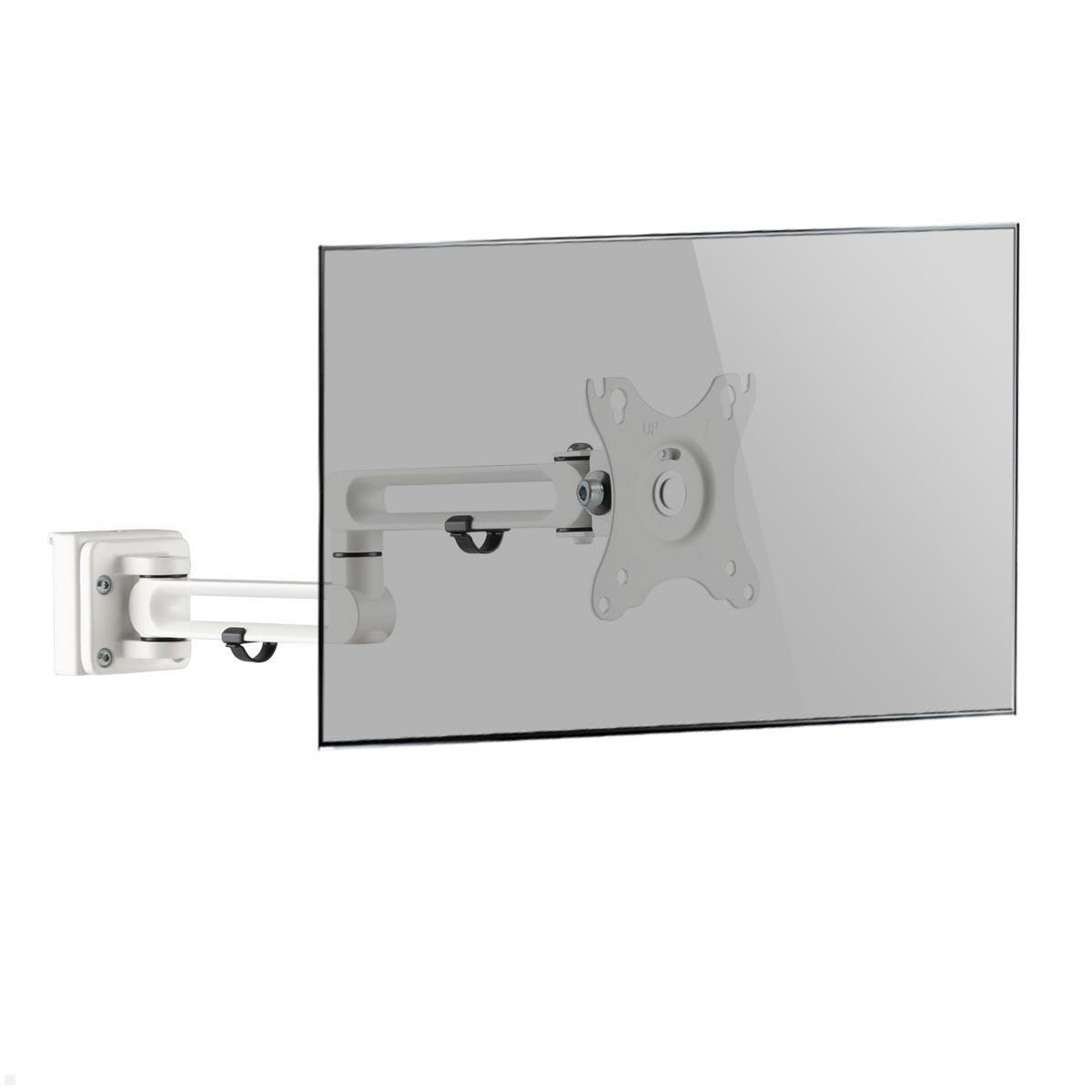 Slatwall Monitorhalterung schwenkbar, MonLines MSH006, weiß