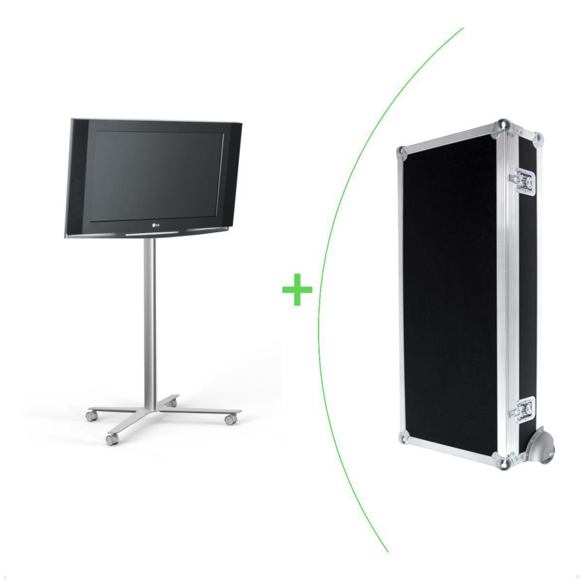 SMS Messekit Set mobiler Monitor Standfuß FM MT 1800 + Transportcase