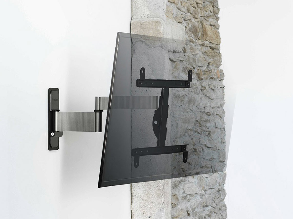 Erard EXO 400TW1 schwenkbare TV Wandhalterung 30-65 Zoll, Aluminium Anwendungsbeispiel