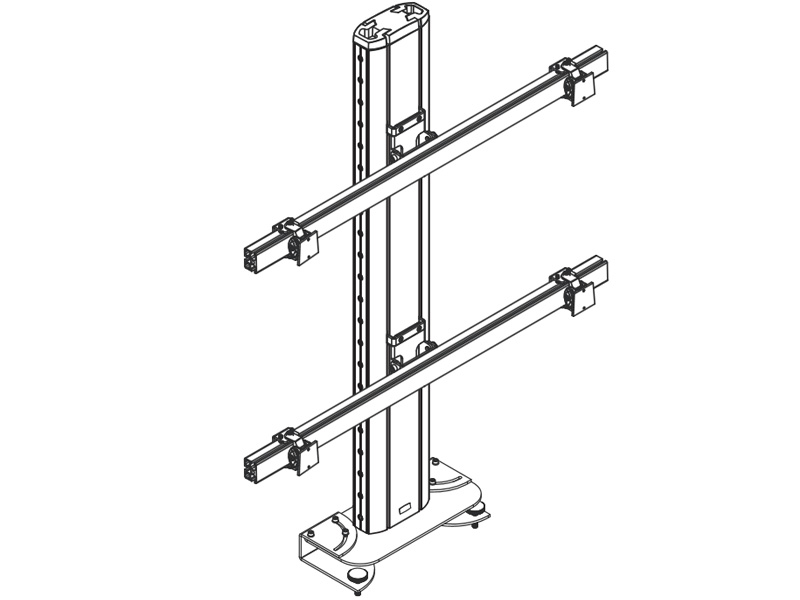 SMS Multi Monitorhalterung 2 x Dual Tischklemme