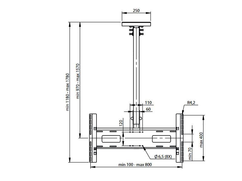 SMS Func CH VST2 Monitor an die Decke montieren