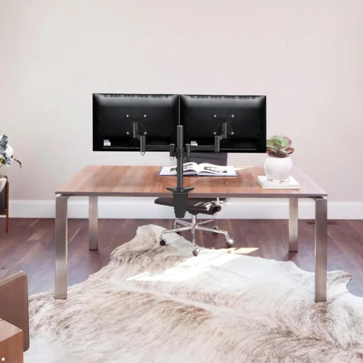 Dual Monitorhalterung mit Tischklemme Neomounts FPMA-D1330DBLACK , Anwendung