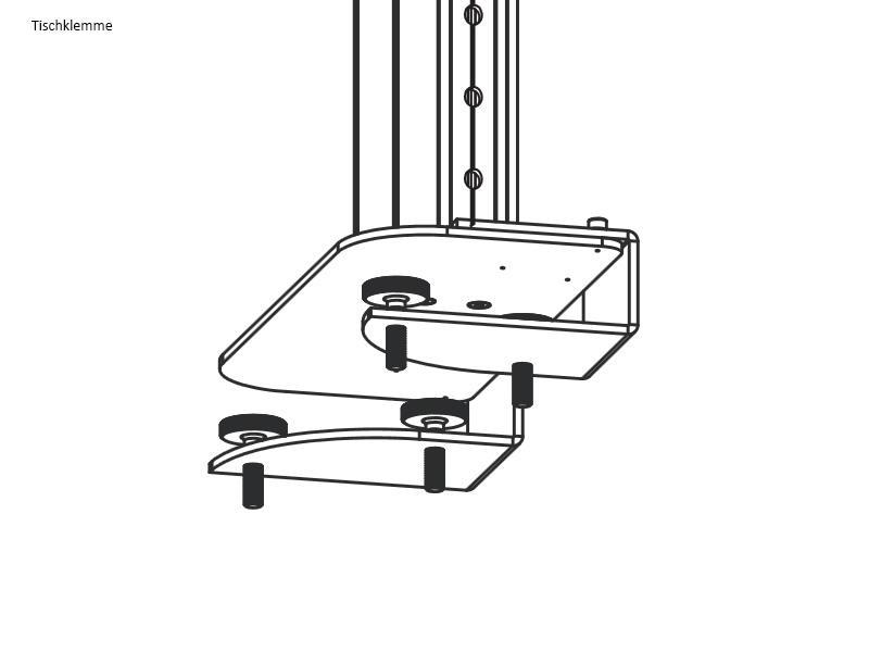 SMS Multimonitor Tischhalterung Control 2-fach Tischklemme