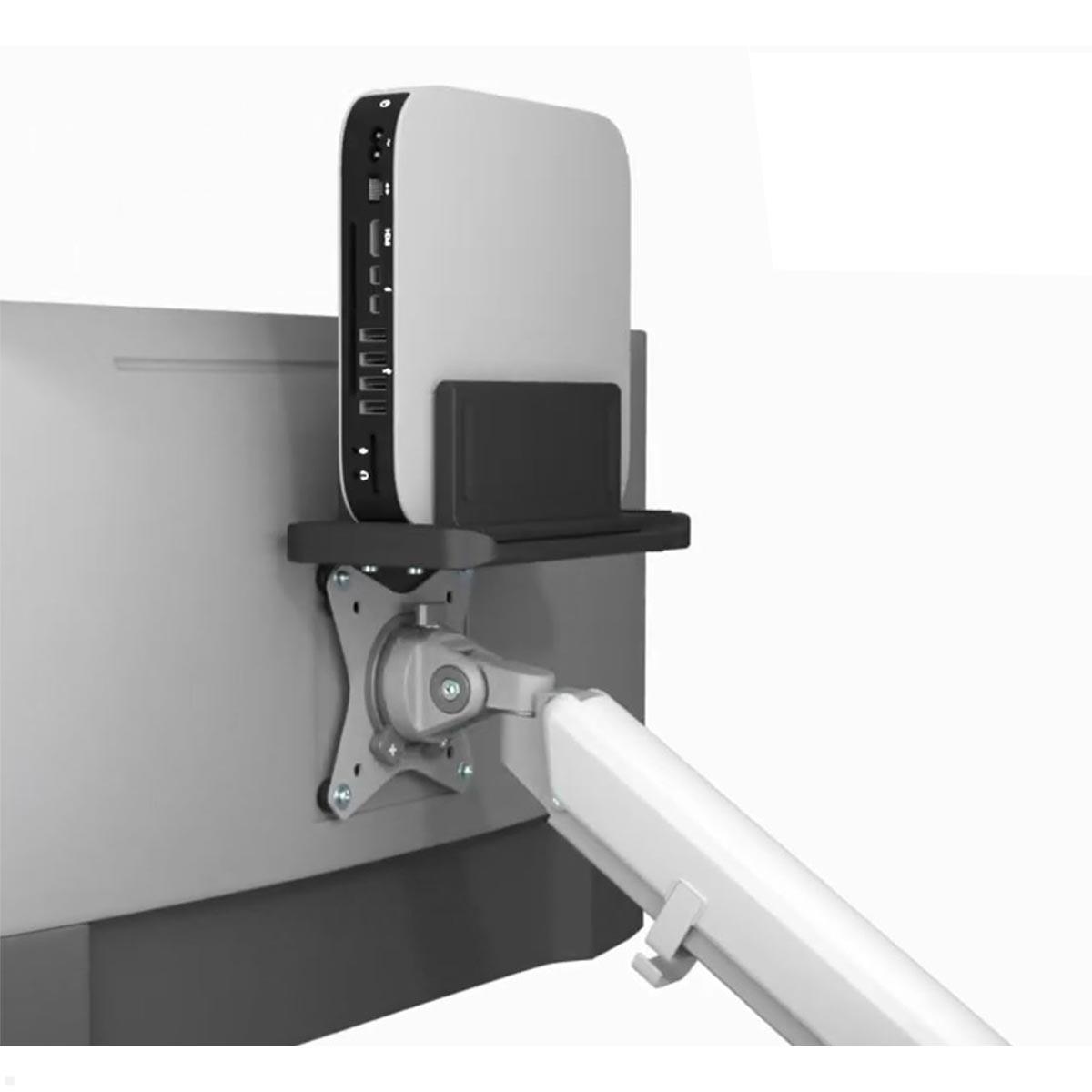 TecLines TPH003B Thin Client / Mini PC Halterung für VESA, schwarz am Monitorarm mit VESA