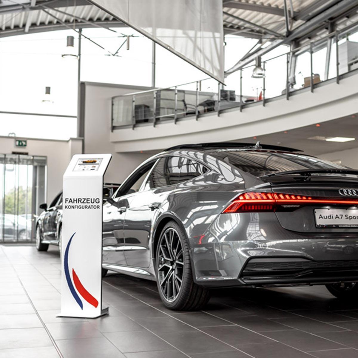 TabLines TBS100 Design Tablet Ständer quer Samsung Tab A7 10.4 Anwendung als Konfigurator