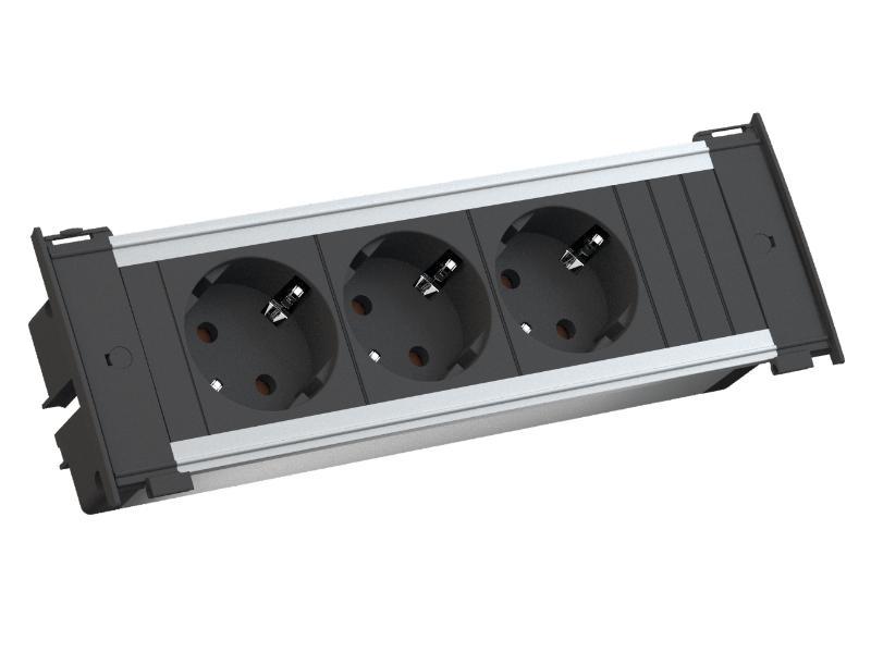 Bachmann KAPSA 3 x Einbau Steckdose mit Stromzuleitung (927.000)