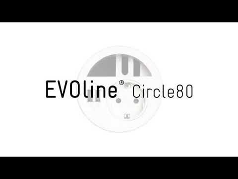 EVOline Circle80 Einbausteckdose mit USB-Charger A/C, weiß