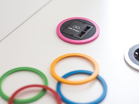 Bachmann PIX Einbausteckdose mit Deckel und 2m Stromzuleitung (926.001D) schwarz