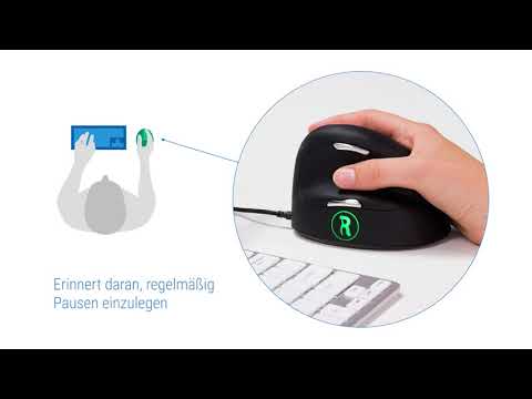 R-Go Tools Mouse Break ergonomische Maus M rechts RGOBRHESMR, Anti-RSI-Software