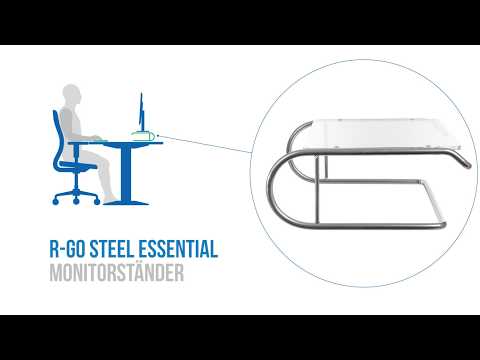 R-Go Essential Monitorständer RGOSC030, silber