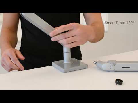 Humanscale M8.1 Monitor Tischhalterung Durchschraub gerade, silber