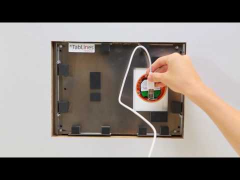 TabLines TWE072B Tablet Wandeinbau für Apple iPad Pro 12.9 (3./4. Gen.), DS, schwarz