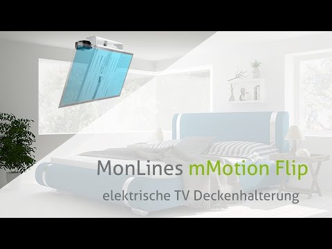 MonLines mMotion Flip XL elektrische TV Deckenhalterung, schwarz