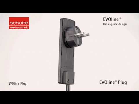 EVOline PlugFix Flachstecker mit 3m Kabel VDE-Kupplungsdose weiß